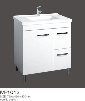 Rustic MDF Vanity Vanity، ضد آب حمام مبلمان پا فولاد اکریلیک حوضه