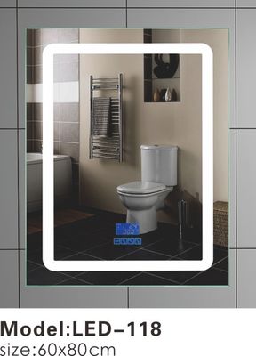 قابل تنظیم 50 X 70 حمام آینه حمام آینه روشن انرژی صرفه جویی 600 * 800mm