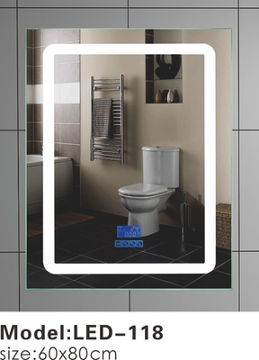 قابل تنظیم 50 X 70 حمام آینه حمام آینه روشن انرژی صرفه جویی 600 * 800mm