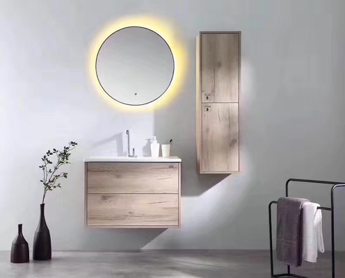 غرفه های سفارشی ساخته شده از تخته سه لا، دیوار گرد در دیوار حمام آینه کابینه