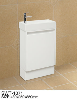آشپزخانه شستشوی آشپزخانه Premade Bathroom Vanities سرامیک Basin Floor Standing